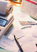 Tax calculation paperwork